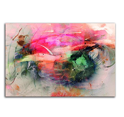 Paul Sinus Art Summerfeeling Kunstdruck Abstrakt419_120x80cm Leinwandbild XXL bunt fertig auf Keilrahmen großes Wandbild von Paul Sinus Art