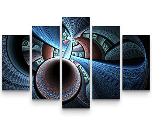 Paul Sinus Art Technisches Design – mehrfarbiges Bild11 teiliges Wandbild auf Leinwand (Gesamtmaß: 150x100cm) von Paul Sinus Art