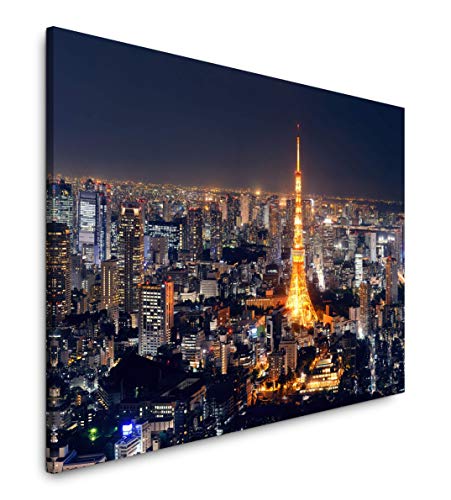 Paul Sinus Art Tokyo Skyline Wandbild in verschiedenen Größen Wähle Deine Größe 150x100cm von Paul Sinus Art