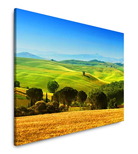 Paul Sinus Art Toskana Italien 150 x 100 cm Inspirierende Fotokunst in Museums-Qualität für Ihr Zuhause als Wandbild auf Leinwand in XXL Format von Paul Sinus Art