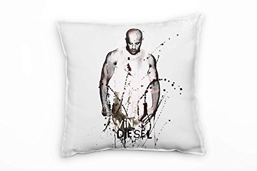 Paul Sinus Art Vin Diesel Deko Kissen mit Füllung 40x40cm für Couch Sofa Lounge Zierkissen - Dekoration zum Wohlfühlen von Paul Sinus Art