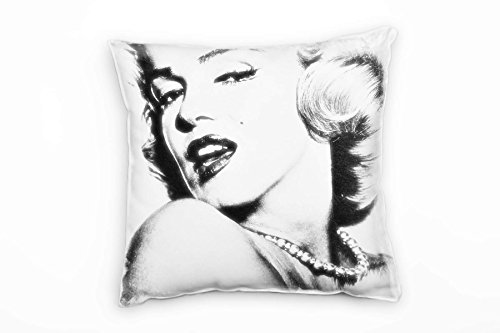 Paul Sinus Art Vintage, Marilyn Monroe, grau Deko Kissen 40x40cm für Couch Sofa Lounge Zierkissen - Dekoration zum Wohlfühlen von Paul Sinus Art