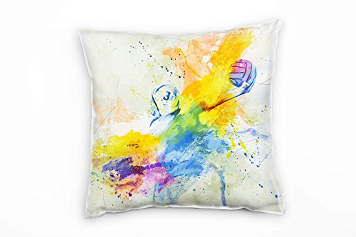 Paul Sinus Art Wasserball I Deko Kissen Bezug 40x40cm für Couch Sofa Lounge Zierkissen - Dekoration zum Wohlfühlen von Paul Sinus Art