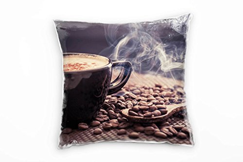 Paul Sinus Art künstlerische Fotografie, Kaffee, Kaffeebohnen Deko Kissen 40x40cm für Couch Sofa Lounge Zierkissen - Dekoration zum Wohlfühlen von Paul Sinus Art