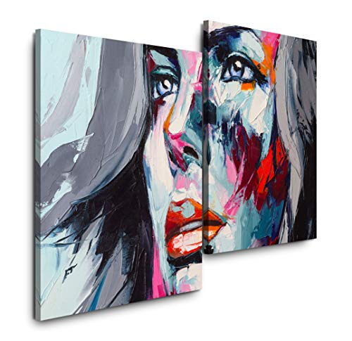 Sinus Art Frau in bunt 120x80cm 2 Kunstdrucke je 70x60cm Kunstdruck modern Wandbilder XXL Wanddekoration Design Wand Bild Sinus Art Frau in bunt 120x80cm 2 Kunstdrucke je 70x60cm Kunstdruck modern Wandbilder XXL Wanddekoration Design Wand Bild von Paul Sinus Art