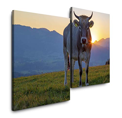 Sinus Art Kuh im Allgäu 120x80cm 2 Kunstdrucke je 70x60cm Kunstdruck modern Wandbilder XXL Wanddekoration Design Wand Bild Sinus Art Kuh im Allgäu 120x80cm 2 Kunstdrucke je 70x60cm Kunstdruck modern Wandbilder XXL Wanddekoration Design Wand Bild von Paul Sinus Art