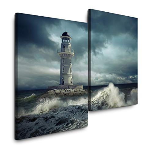 Sinus Art Leuchtturm im Meer 120x80cm 2 Kunstdrucke je 70x60cm Kunstdruck modern Wandbilder XXL Wanddekoration Design Wand Bild Sinus Art Leuchtturm im Meer 120x80cm 2 Kunstdrucke je 70x60cm Kunstdruck modern Wandbilder XXL Wanddekoration Design Wand Bild von Paul Sinus Art