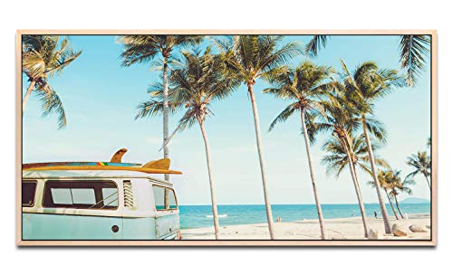 Vintage Auto auf einem tropischem Strand ca. 130x70cm Wandbild inklusive Schattenfugenrahmen naturfarbend - Panorama Leinwand Bild XXL Format Wandbilder Wohnzimmer Wohnung Deko Kunstdrucke Vintage Auto auf einem tropischem Strand ca. 130x70cm Wandbild inklusive Schattenfugenrahmen naturfarbend - Panorama Leinwand Bild XXL Format Wandbilder Wohnzimmer Wohnung Deko Kunstdrucke von Paul Sinus Art