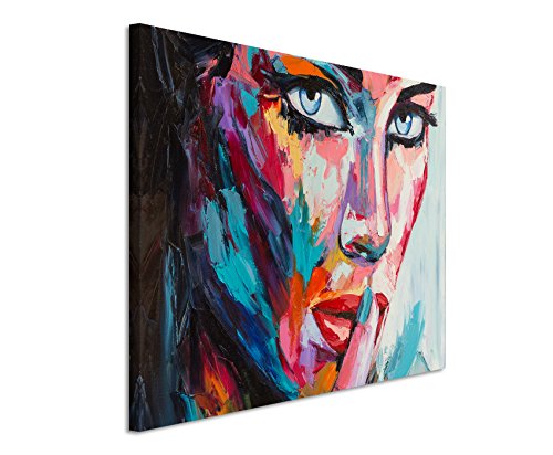 Paul Sinus Art XXL Fotoleinwand 120x80cm Buntes modernes Ölgemälde – Frau mit blauen Augen auf Leinwand Exklusives Wandbild Moderne Fotografie für ihre Wand in vielen Größen Paul Sinus Art XXL Fotoleinwand 120x80cm Buntes modernes Ölgemälde – Frau mit blauen Augen auf Leinwand Exklusives Wandbild Moderne Fotografie für ihre Wand in vielen Größen von Paul Sinus Art