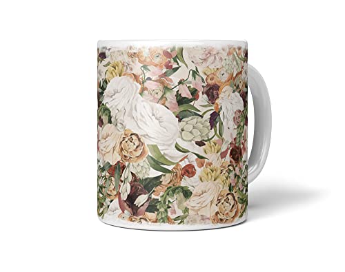 Dekorative Tasse mit schönem Motiv Blumen Blüten Blumenmuster Vintage Pastelltöne von Paul Sinus