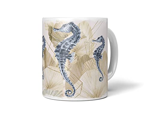 Dekorative Tasse mit schönem Motiv Seepferdchen Exotisch Pastellton einzigartiges Design von Paul Sinus
