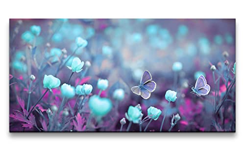 Paul Sinus Leinwandbild 120x60cm Blumenwiese Schmetterlinge Feldblumen Wildblumen Sommer von Paul Sinus