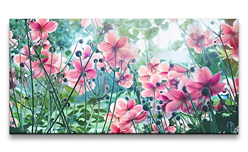 Paul Sinus Leinwandbild 120x60cm Schöne Blumen Blüten Frühling Natur Sonnenschein von Paul Sinus