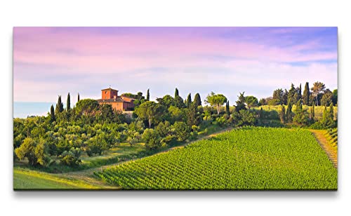 Paul Sinus Leinwandbild 120x60cm Toskana Italien Weinberg Finca Landschaft Natur Schön von Paul Sinus