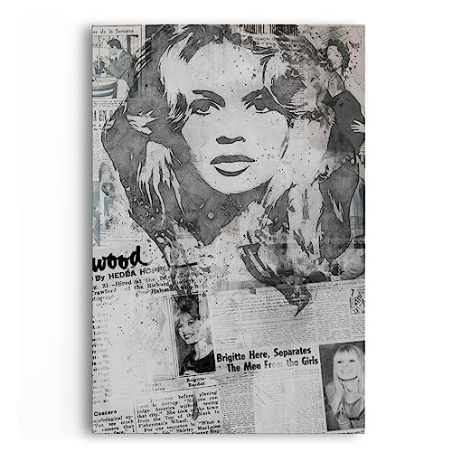 Paul Sinus Brigitte Bardot Schwarz Weiß Zeitungsartikel Kunstvoll Modern von Paul Sinus