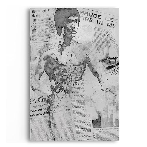 Paul Sinus Bruce Lee Legende Schwarz Weiß Kunstvoll Zeitungsartikel von Paul Sinus