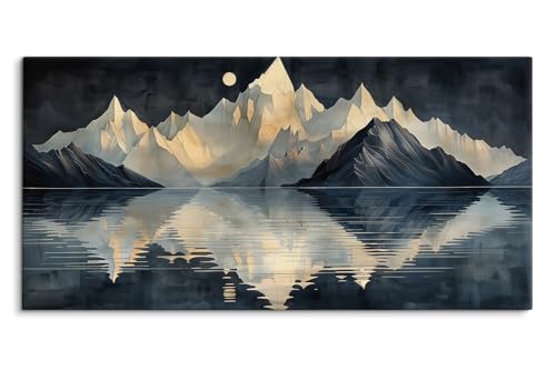 Paul Sinus Gerahmtes Bild auf Leinwand 120x60cm Kunstvolle Berge Schneegipfel Natur Nacht See Paul Sinus Gerahmtes Bild auf Leinwand 120x60cm Kunstvolle Berge Schneegipfel Natur Nacht See von Paul Sinus