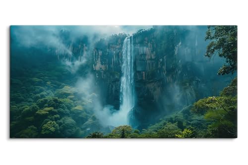 Paul Sinus Gerahmtes Bild auf Leinwand 120x60cm Natur Regenwald Wasserfall Klippe Felsen Paul Sinus Gerahmtes Bild auf Leinwand 120x60cm Natur Regenwald Wasserfall Klippe Felsen von Paul Sinus