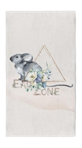 Paul Sinus Handtuch Badehandtuch Strandhandtuch Duschtuch Größe: 180x100cm Maus Blumen Aquarell von Paul Sinus