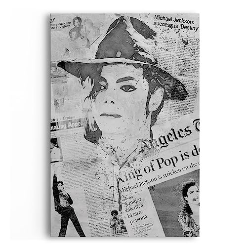 Paul Sinus King of Pop Michael Jackson Musiklegende Schwarz Weiß Porträt von Paul Sinus