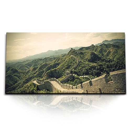 Paul Sinus Kunstdruck Bilder 120x60cm Große chinesische Mauer Natur Berge Wälder von Paul Sinus