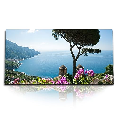 Paul Sinus Kunstdruck Bilder 120x60cm Italienische Küste Sommer Mittelmeer Baum von Paul Sinus