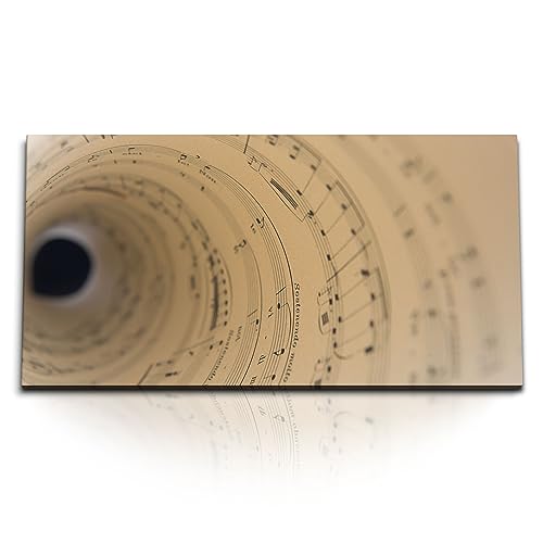 Paul Sinus Kunstdruck Bilder 120x60cm Musiknoten Notenblatt Musik Klassik Spirale Fotokunst von Paul Sinus