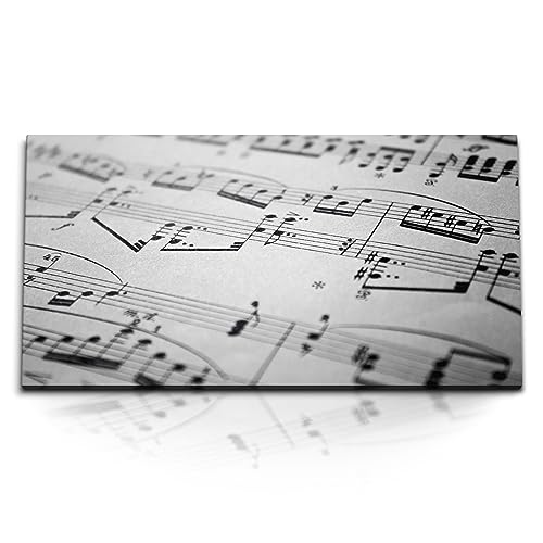 Paul Sinus Kunstdruck Bilder 120x60cm Musiknoten Schwarz Weiß Notenblatt Komponist von Paul Sinus