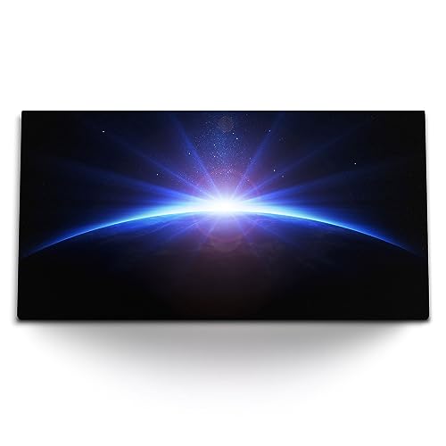 Paul Sinus Kunstdruck Bilder 120x60cm Sonnenaufgang Planet Erde Weltall Kosmos Sterne von Paul Sinus
