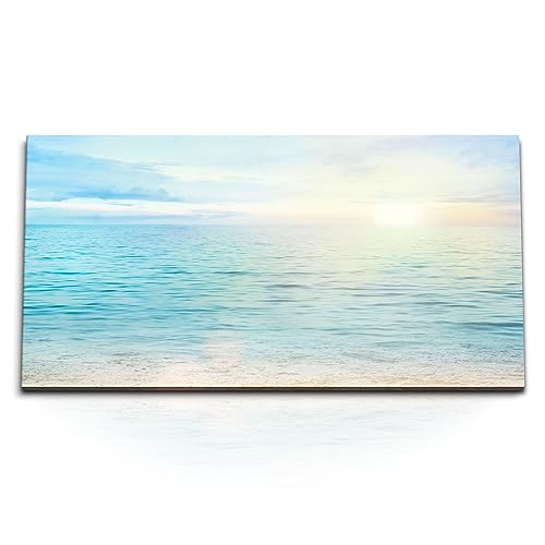 Paul Sinus Kunstdruck Bilder 120x60cm Strand Sonne Meer Horizont Sommer Sonnenschein von Paul Sinus