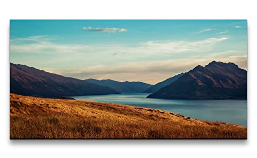 Paul Sinus Leinwandbild 120x60cm Berge See Schottland unberührte Natur Stille Frieden von Paul Sinus