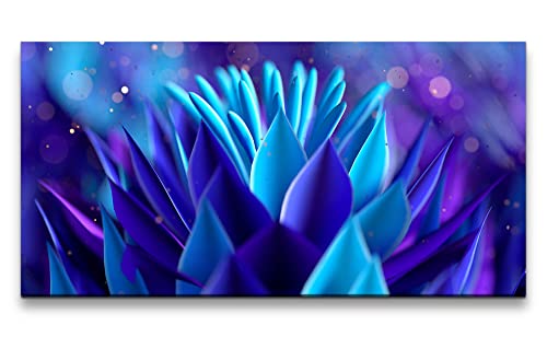 Paul Sinus Leinwandbild 120x60cm Blume Blüte Blau Fantasievoll Kunstvoll Dekorativ von Paul Sinus