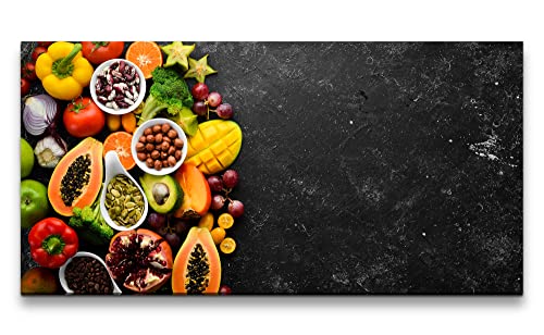 Paul Sinus Leinwandbild 120x60cm Essen Obst Gemüse Früchte Nüsse Kochen Küche von Paul Sinus