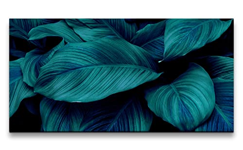 Paul Sinus Leinwandbild 120x60cm Grüne Blätter Dekorativ Pflanzen Kunstvoll Fotokunst von Paul Sinus