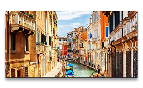 Paul Sinus Leinwandbild 120x60cm Venedig Italien Gondel Romantisch Historisch Altstadt von Paul Sinus
