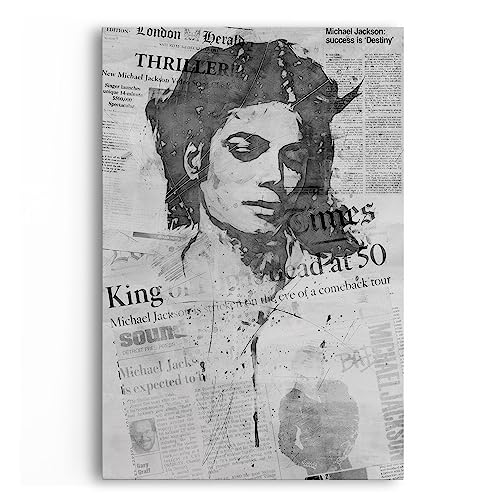 Paul Sinus Michael Jackson Schwarz Weiß Porträt Musikstar Musiklegende von Paul Sinus