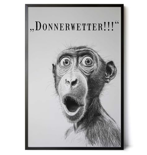 Paul Sinus Poster/Leinwandbild/Rahmenoption Lustiges Affenbild – Witzige Klo-Deko fürs Gäste-WC – Perfekt für Überraschungsmomente Paul Sinus Poster/Leinwandbild/Rahmenoption Lustiges Affenbild – Witzige Klo-Deko fürs Gäste-WC – Perfekt für Überraschungsmomente von Paul Sinus