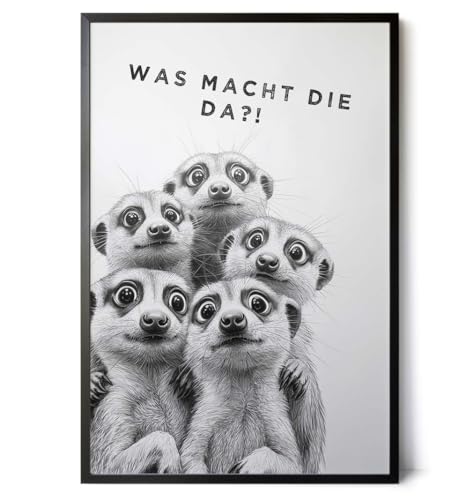 Paul Sinus Poster/Leinwandbild/Rahmenoption Lustiges Erdmännchenbild – Witzige Klo-Deko fürs Gäste-WC – Perfekt für Spaßvögel Paul Sinus Poster/Leinwandbild/Rahmenoption Lustiges Erdmännchenbild – Witzige Klo-Deko fürs Gäste-WC – Perfekt für Spaßvögel von Paul Sinus