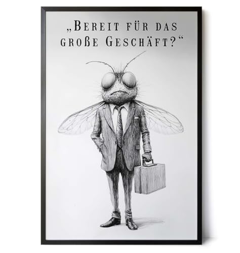 Paul Sinus Poster/Leinwandbild/Rahmenoption Lustiges Fliegenbild – Witzige Klo-Deko fürs Gäste-WC – Perfekt für Geschäftsmänner Paul Sinus Poster/Leinwandbild/Rahmenoption Lustiges Fliegenbild – Witzige Klo-Deko fürs Gäste-WC – Perfekt für Geschäftsmänner von Paul Sinus