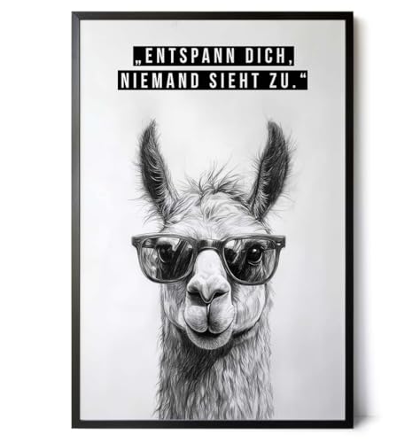 Paul Sinus Poster/Leinwandbild/Rahmenoption Lustiges Lamabild – Coole Klo-Deko fürs Gäste-WC – Perfekt für Humorvolle Paul Sinus Poster/Leinwandbild/Rahmenoption Lustiges Lamabild – Coole Klo-Deko fürs Gäste-WC – Perfekt für Humorvolle von Paul Sinus