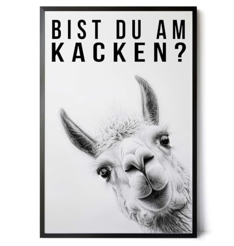 Paul Sinus Poster/Leinwandbild/Rahmenoption Lustiges Lamabild – Witzige Klo-Deko fürs Gäste-WC – Perfekt für Humorvolle Paul Sinus Poster/Leinwandbild/Rahmenoption Lustiges Lamabild – Witzige Klo-Deko fürs Gäste-WC – Perfekt für Humorvolle von Paul Sinus