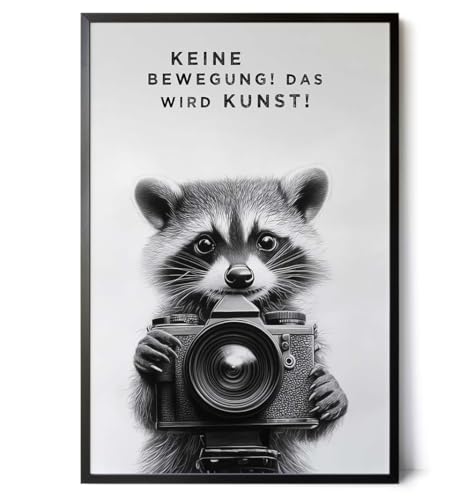 Paul Sinus Poster/Leinwandbild/Rahmenoption Lustiges Waschbärbild – Witzige Klo-Deko fürs Gäste-WC – Perfekt für Humorvolle Paul Sinus Poster/Leinwandbild/Rahmenoption Lustiges Waschbärbild – Witzige Klo-Deko fürs Gäste-WC – Perfekt für Humorvolle von Paul Sinus