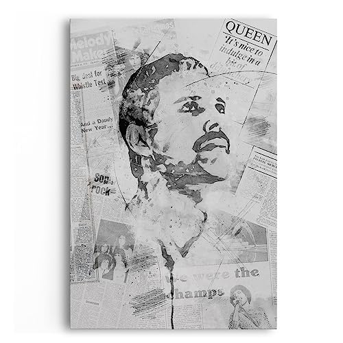 Paul Sinus Schwarz Weiß Porträt von Freddie Mercury Zeitungsartikel von Paul Sinus
