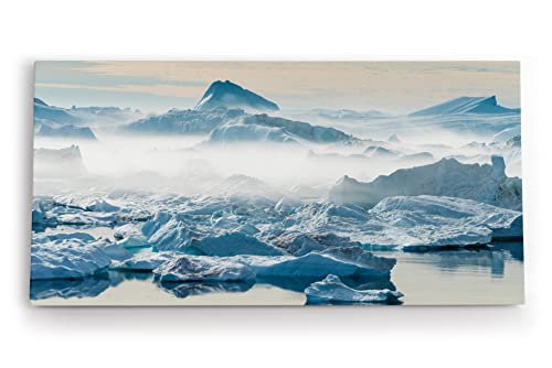 Paul Sinus Wandbild 120x60cm Antarktis Eisberge Meer Schnee Weiß Südpol von Paul Sinus