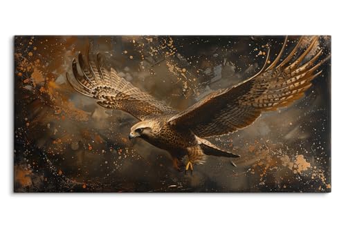 Paul Sinus Wandbild 120x60cm Falke Kunstwerk Greifvogel Raubvogel Kunstvoll von Paul Sinus