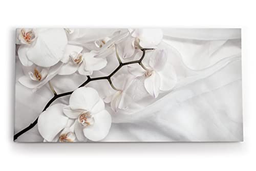 Paul Sinus Wandbild 120x60cm Weiß Orchidee Blumen Blüten Hell Fotokunst von Paul Sinus