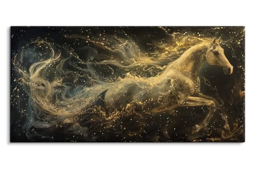 Paul Sinus Wandbild 120x60cm Weißes Pferd im Galopp Mystisch Kunstwerk von Paul Sinus