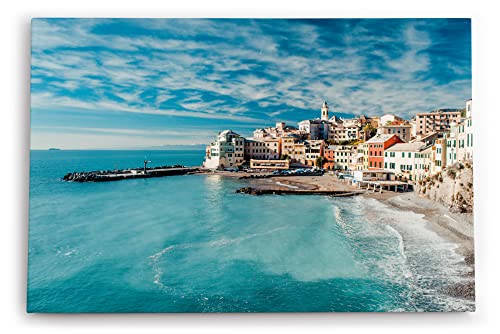 Paul Sinus Wandbild 120x80cm Bogliasco Italien Küstenort Meer Strand Sommer von Paul Sinus