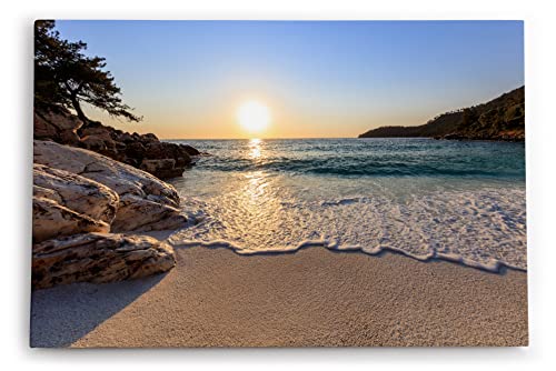 Paul Sinus Wandbild 120x80cm Bucht Strand Sonnenuntergang Meer Horizont von Paul Sinus
