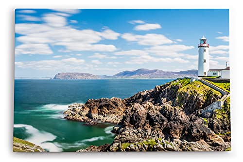 Paul Sinus Wandbild 120x80cm Fanad Head Lighthouse Irland Küste Leichtturm Meer von Paul Sinus